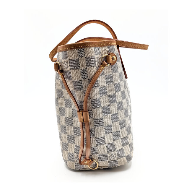 Handbag Louis Vuitton Neverfull PM Damier Azur N41362 126095017