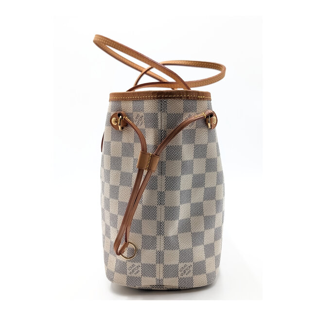 Handbag Louis Vuitton Neverfull PM Damier Azur N41362 126095017