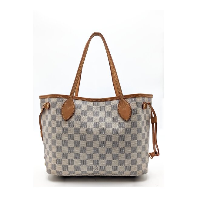 Handbag Louis Vuitton Neverfull PM Damier Azur N41362 126095017