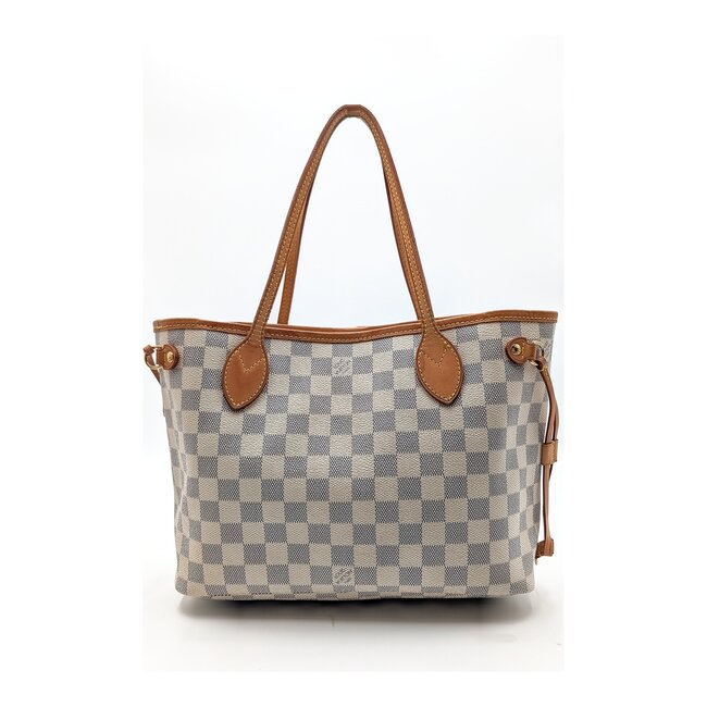 Handbag Louis Vuitton Neverfull PM Damier Azur N41362 126095017