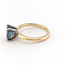 Ring Solitaire GIA: 1242085149 1.76ct Montana Greenish Blue Sapphire 14ky 2mm Sz5 3.6g 126100014