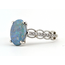 Ring Oval Milgrain 0.25ctw Diamonds 1.08ct Black Opal GIA: 2245085148 Platinum Sz6.5 4.25g 125120016