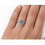 Ring Tear Drop Halo .33ctw Round Diamonds GIA: 6243086079 .67ct Blue Sapphire 14kw 1.8mm Sz6.5 1.94g 126100013