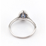 Ring Tear Drop Halo .33ctw Round Diamonds GIA: 6243086079 .67ct Blue Sapphire 14kw 1.8mm Sz6.5 1.94g 126100013