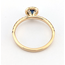 Ring Halo .38ctw Round Diamonds .52ct Montana Sapphire GIA: 5242086043 14ky 2.2mm Sz8.5 2.66g 125110046