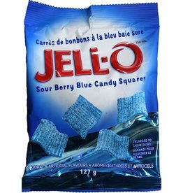 JELL-O JELL-O SOUR BERRY BLUE CANDY SQUARES