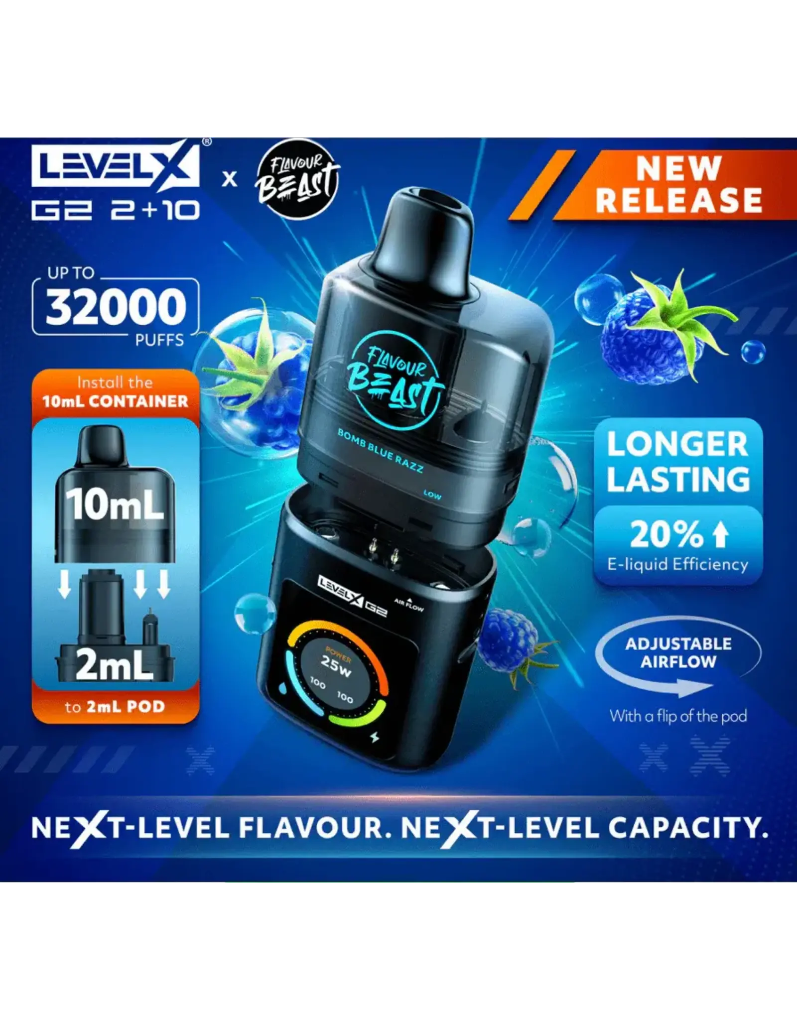 Flavour Beast LEVEL X G2 POD 2+10ML FLAVOUR BEAST 20MG