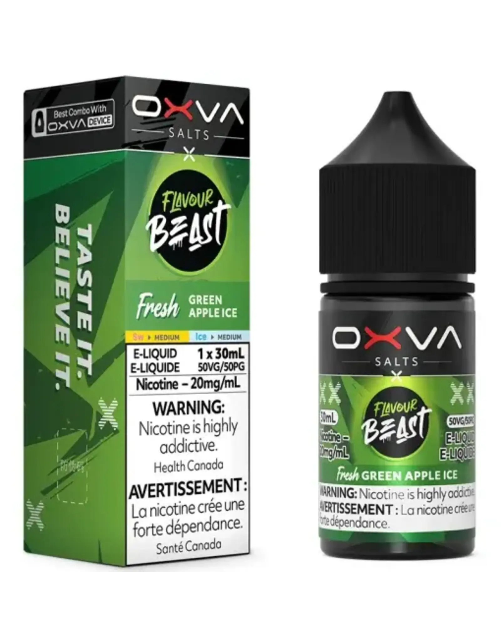 Flavour Beast E-Liquid Flavour Beast X OXVA E-Liquid FRESH GREEN APPLE ICE 20MG/30ML