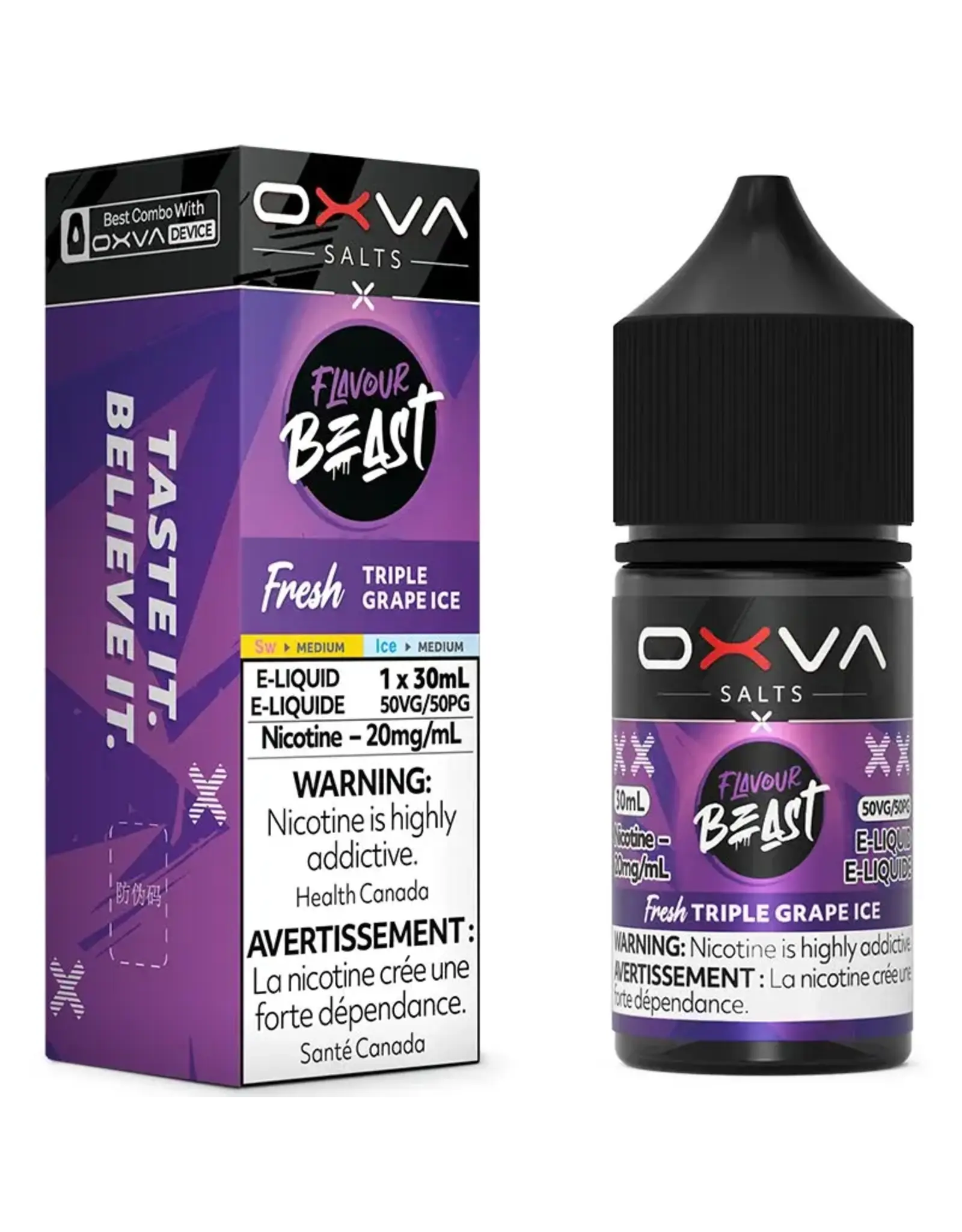 Flavour Beast E-Liquid Flavour Beast X OXVA E-Liquid FRESH TRIPLE GRAPE ICE 20MG/30ML