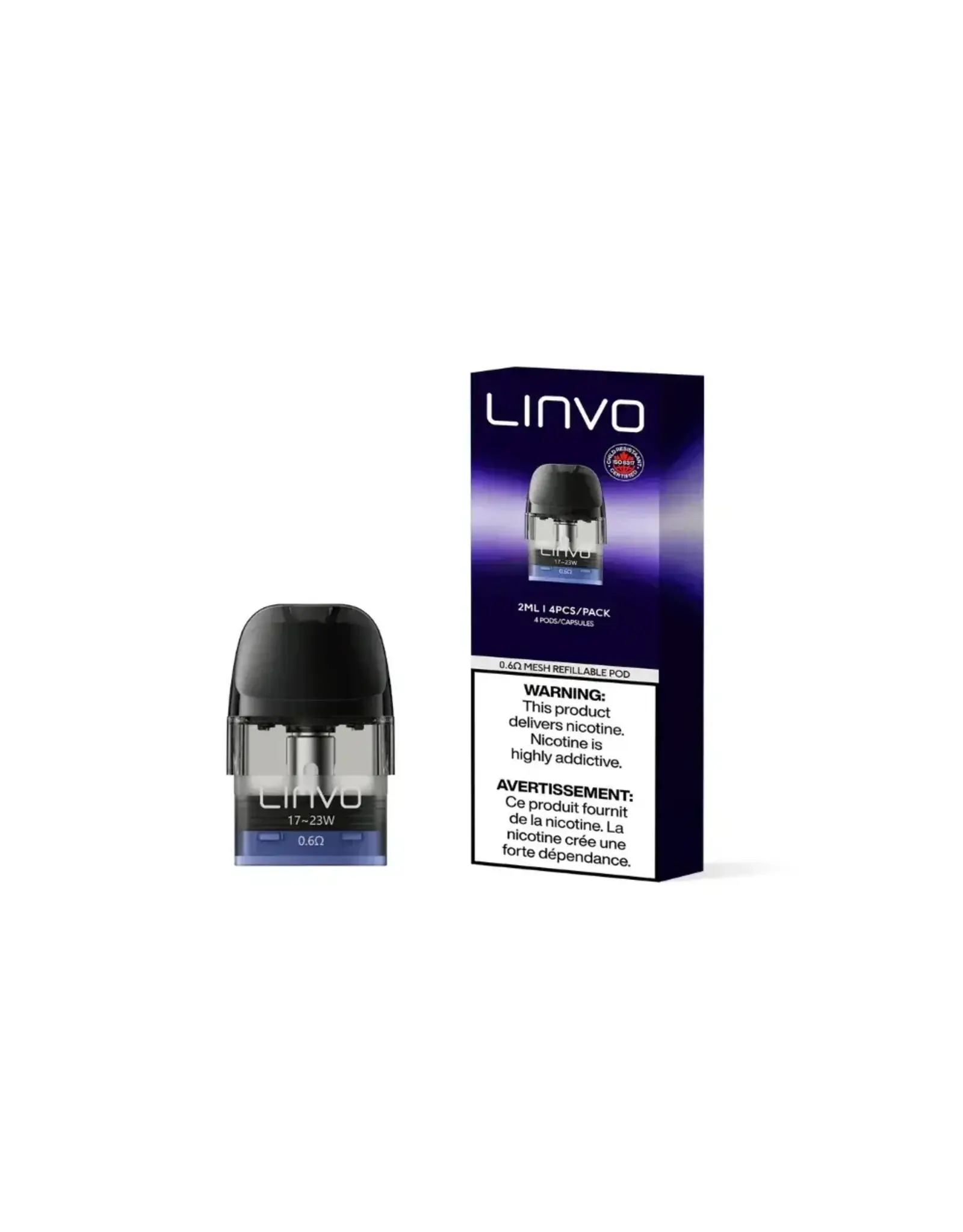 LINVO LINVO FORCE AIR 0.6 OHM REPLACEMENT POD 2ML (1 PIECE)