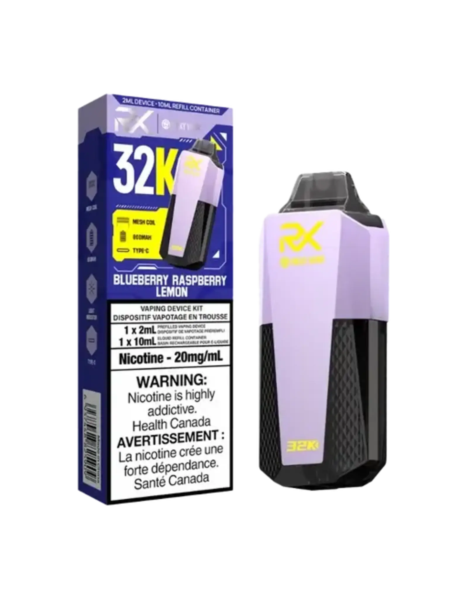 Rocky Vapour ROCKY VAPOUR RX (2+10ML) 32K DISPOSABLES 2ML