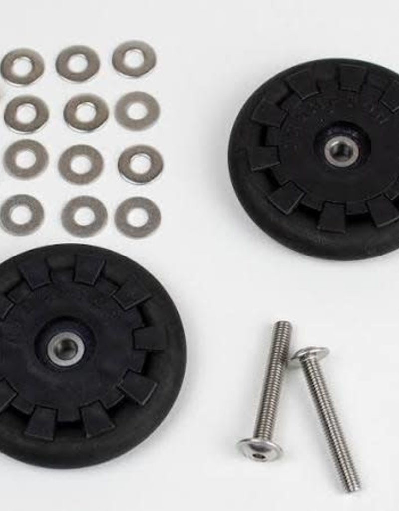 BROMPTON Eazy Wheel rollers with fittings - 6mm holes (Pair)