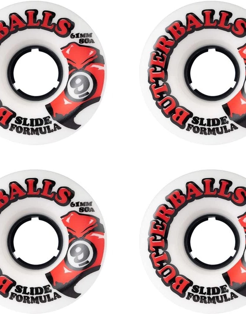 SECTOR 9 BUTTERBALLS WHEELS 61MM 80A (SET OF 4)