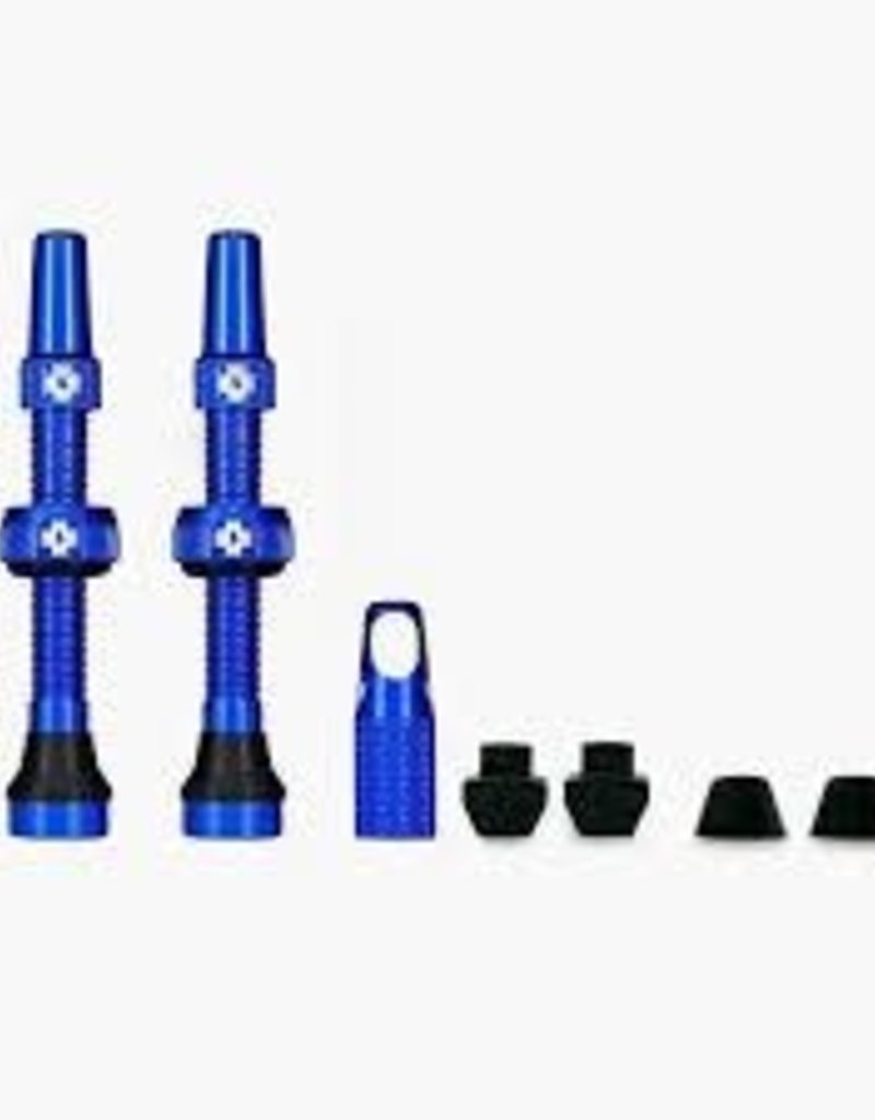 Muc-Off Muc-Off, V2, Tubeless Valve, Presta, 44mm, Blue, Pair