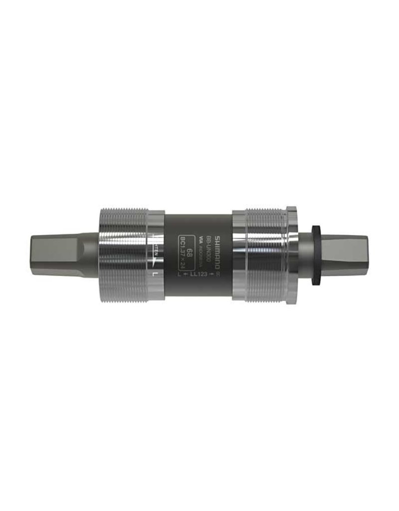 SHI STANDARD BOTTOM BRACKET, BB-UN300, SPINDLE: SQUARE TYPE, SHELL: BSA 68MM, SPINDLE: MM107, W/O FIXING BOLT