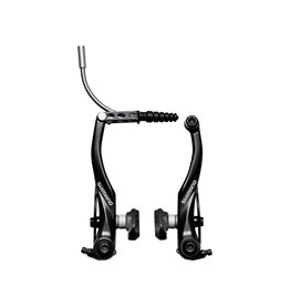 Shimano V-BRAKE, BR-T4000, FRONT, X-TYPE (THIN SPACER OUTSIDE), S65T SHOE, 16.0/25.0MM FIXING BOLTS, W/INNER CABLE LEAD UNIT 90 DEG, BLACK ONE