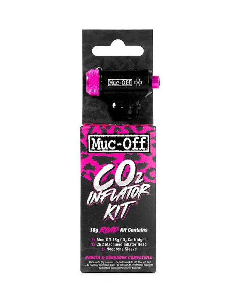 Muc-Off Muc-Off, CO2 Inflator Kit, 16g Road, Threaded, Presta, Schrader, Kit
