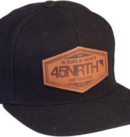 45NRTH 45NRTH 10th Anniversary Wool Snapback Hat - Black, Adjustable
