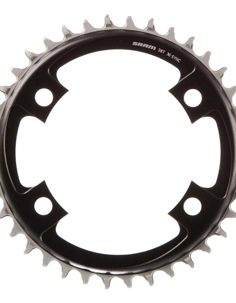 SRAM SRAM, X-SYNC 2 107mm, Chainring, Teeth: 38, Speed: 12, BCD: 107, Bolts: 4, Single, Aluminum, Black