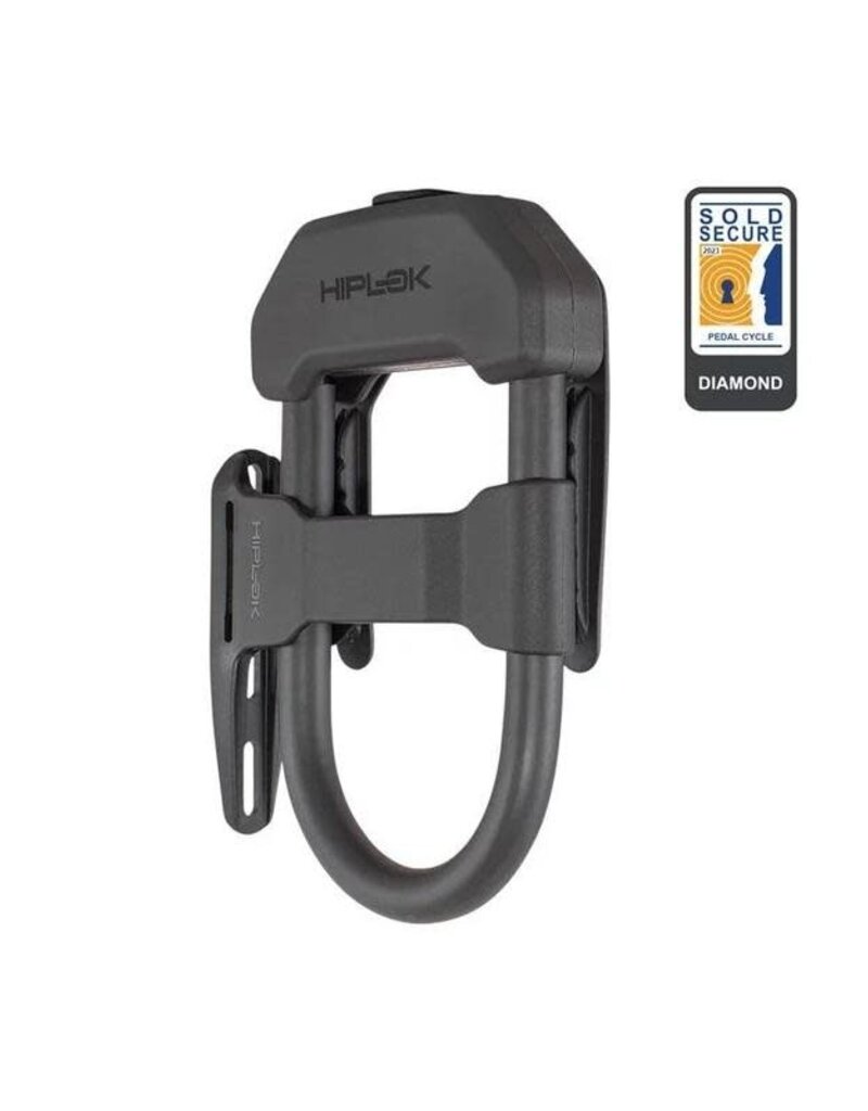 HIPLOK Hiplok DX F Lock w/Frame Clip, All Black