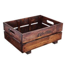 ELECTRA Electra Wooden Crate MIK Basket Pine Brown