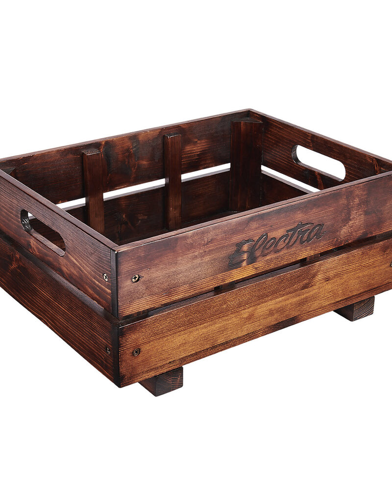 ELECTRA Electra Wooden Crate MIK Basket Pine Brown