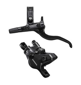 Shimano DISC BRAKE ASSEMBLED SET/J-kit, BL-M4100(L), BR-MT410(F), BLACK, W/O ADAPTER, RESIN PAD (W/O FIN), 1000MM HOSE (SM-BH59-SS BLACK), W/CONNECTER INSERT
