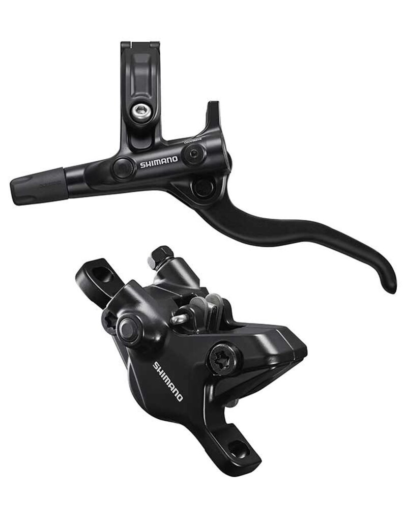 Shimano DISC BRAKE ASSEMBLED SET/J-kit, BL-M4100(L), BR-MT410(F), BLACK, W/O ADAPTER, RESIN PAD (W/O FIN), 1000MM HOSE (SM-BH59-SS BLACK), W/CONNECTER INSERT