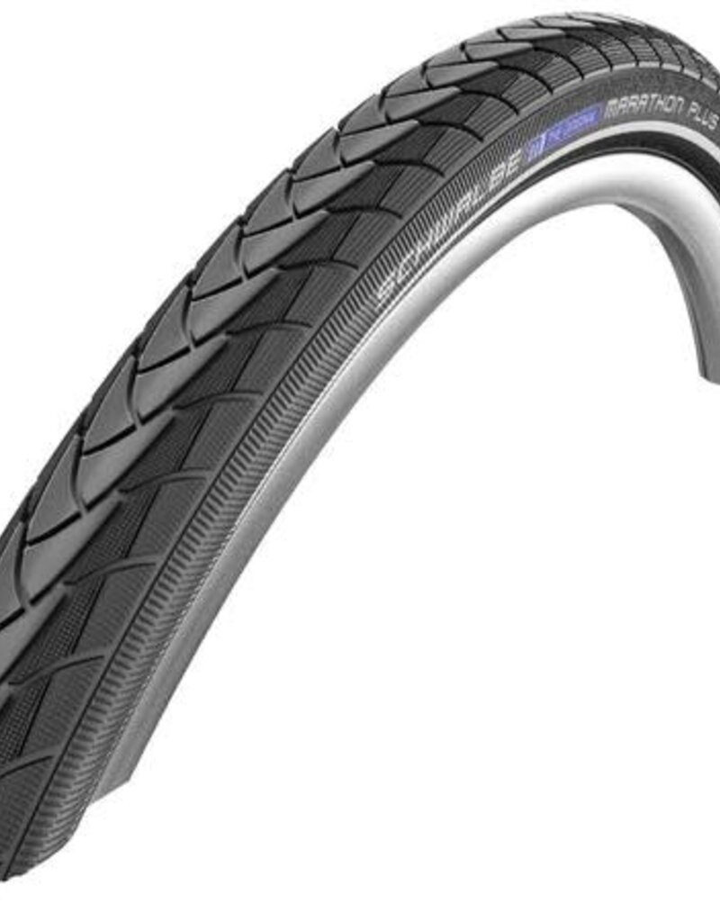 SCHWALBE Schwalbe Marathon Plus Tire 16 x 1.35 (35-349) Black, Reflective Strip, Smart Guard, Endurance, Wire
