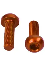 Wheel Manufacturing M5x0.8x16mm Water Bottle Cage Bolts - Orange - 2 Pack