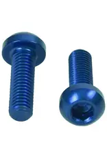 Wheel Manufacturing M5x0.8x16mm Water Bottle Cage Bolts - Blue - 2 Pack