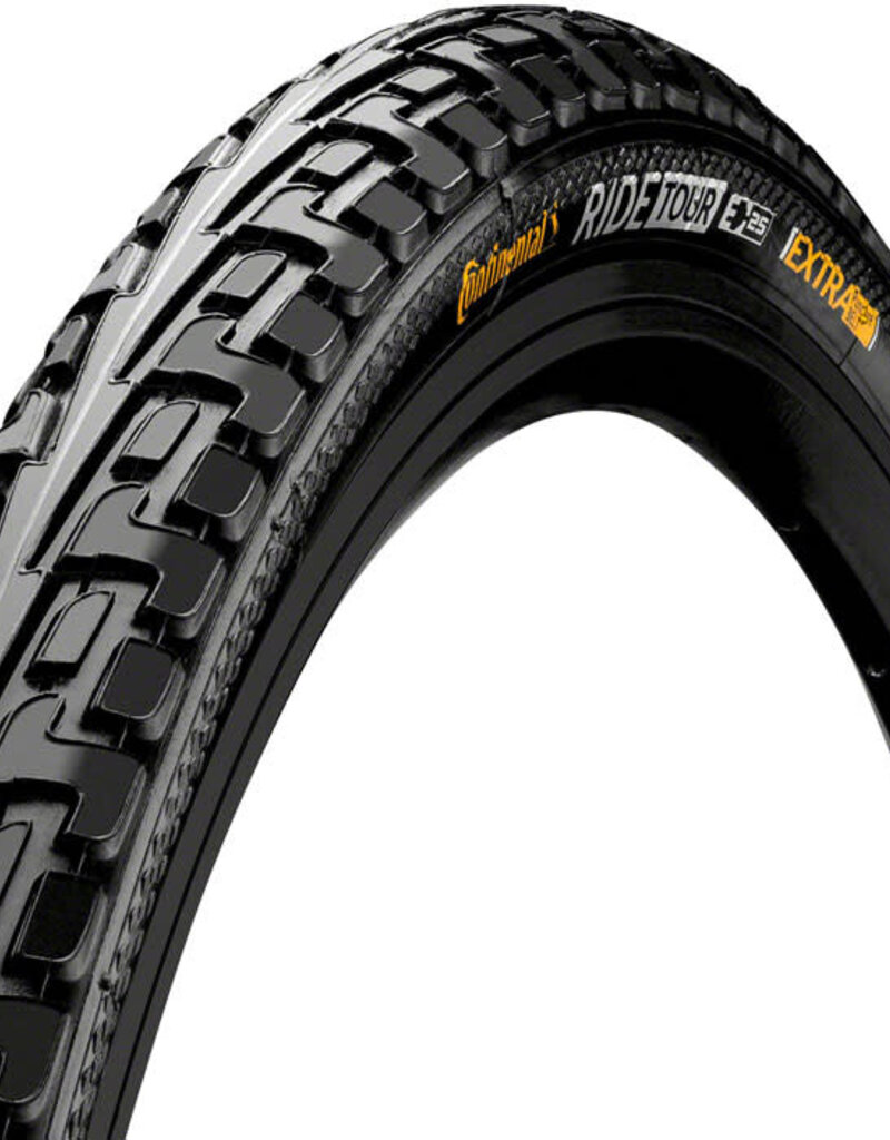 CONTINENTAL Continental Ride Tour Tire - 24 x 1.75, Clincher, Wire, Black, ExtraPuncture Belt, E25