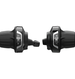 Shimano SHIFT LEVER SET, SL-RV400, 3 (SIS) X 6-SPEED, REVO SHIFTER, R: 2050MM, L:1800MM, 600 X 600 X 300MM BLACK OUTER, W/ OPTICAL GEAR DISPLAY