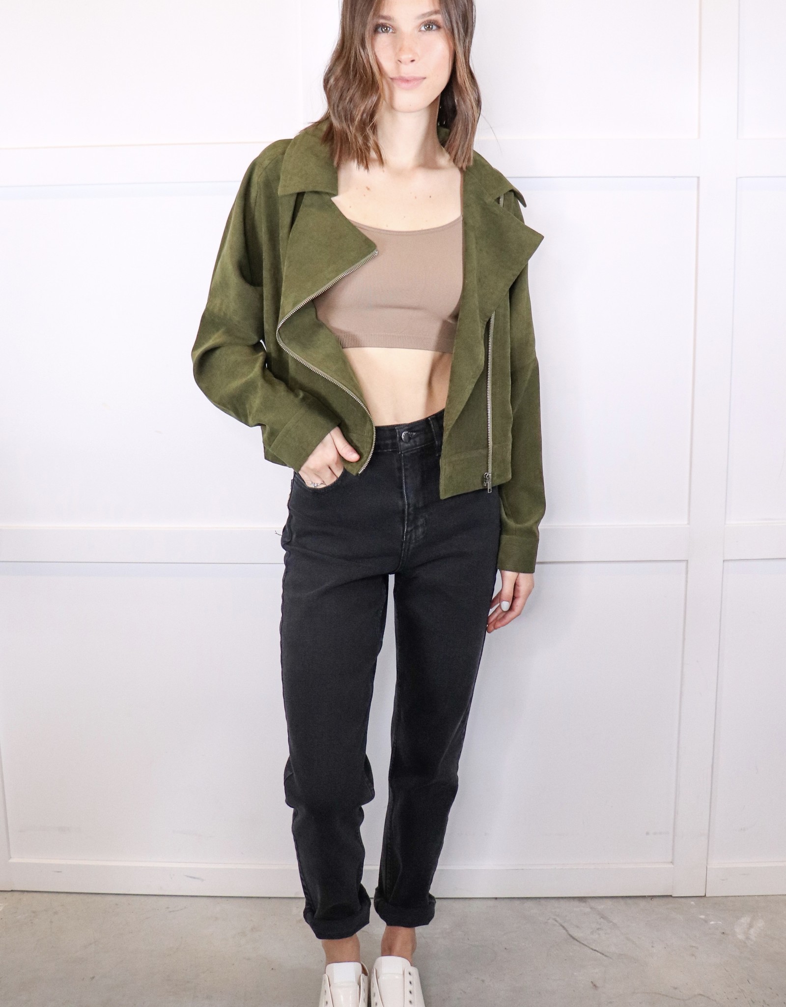 Corduroy moto style jacket - HUSH