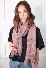 HUSH Feather knit boho scarf