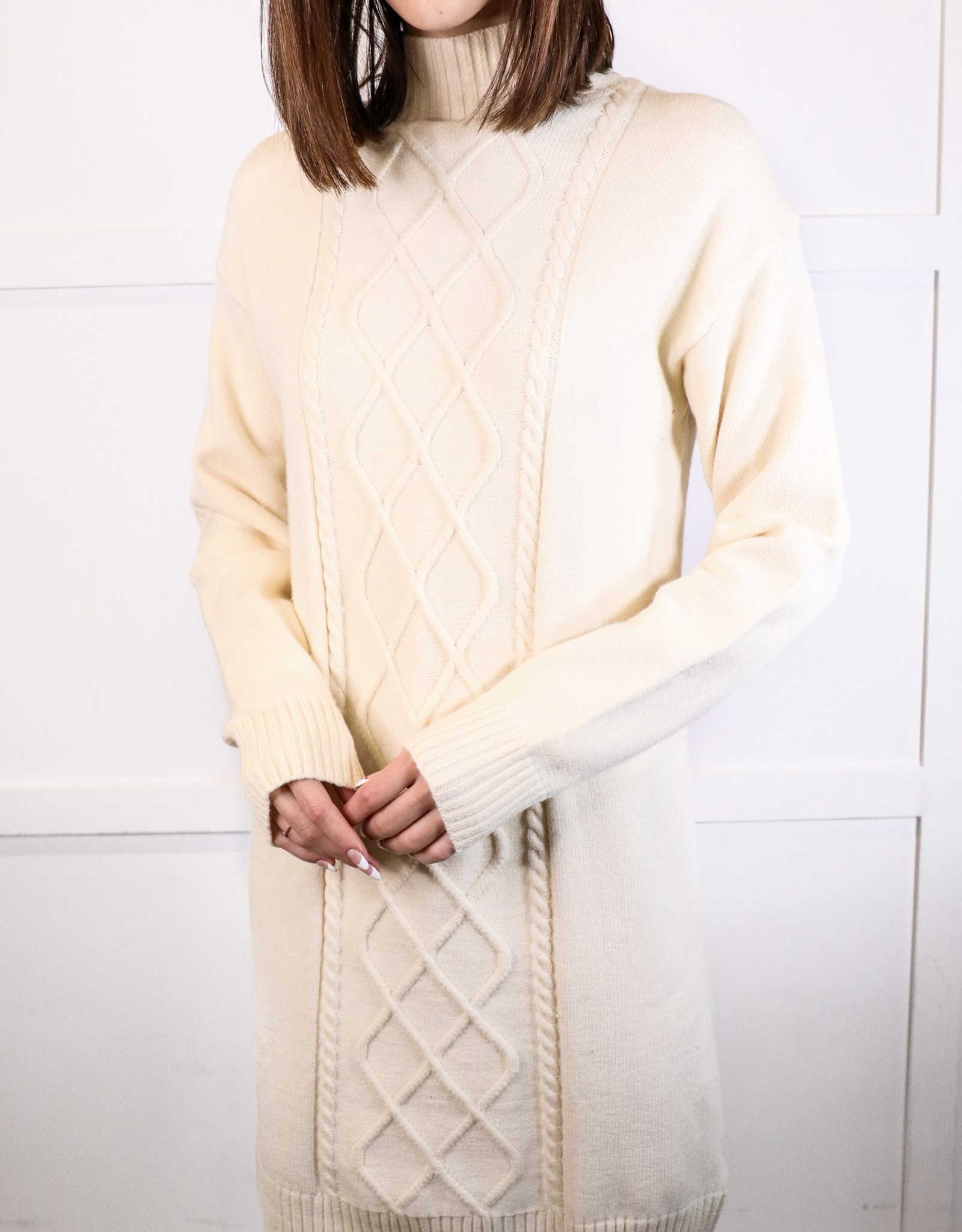 hush roll neck sweater dress