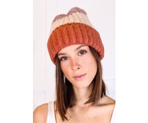 Colour block knit beanie - HUSH