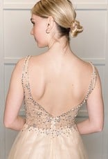 HUSH Beaded sheer bodice and tulle gown