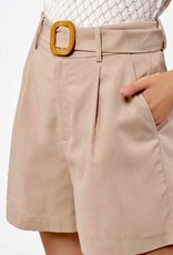 HUSH High waist front pleat, walking shorts w/ belt