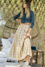 HUSH AUBREY plaid maxi skirt