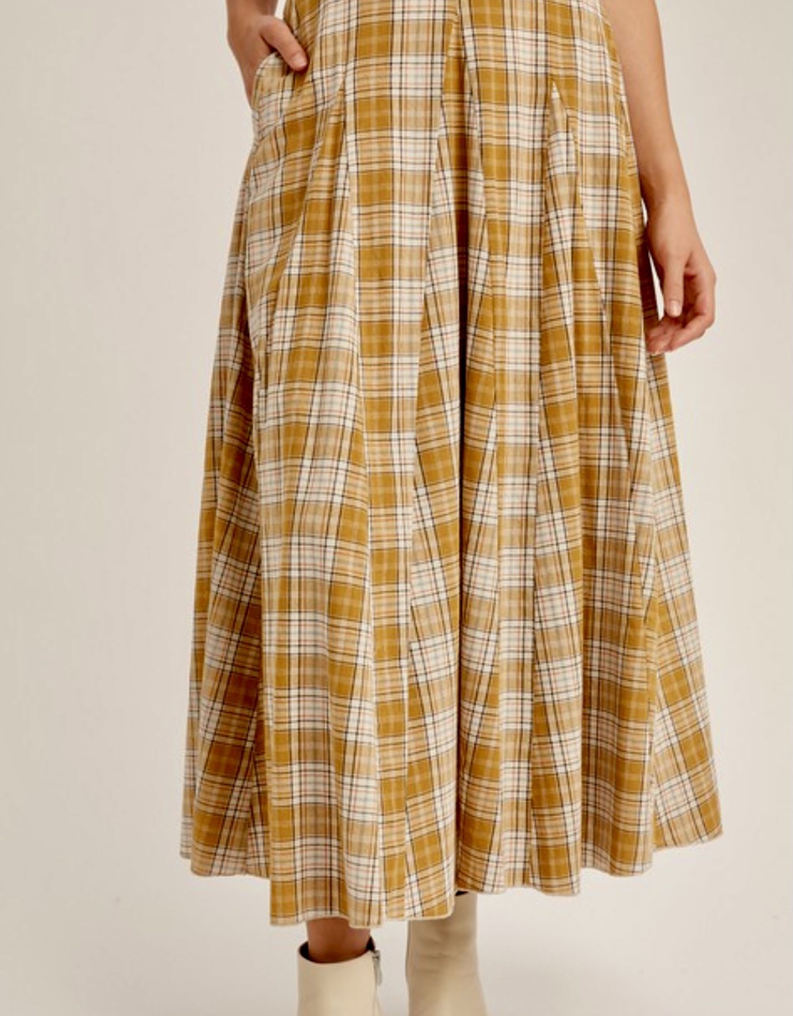 HUSH AUBREY plaid maxi skirt