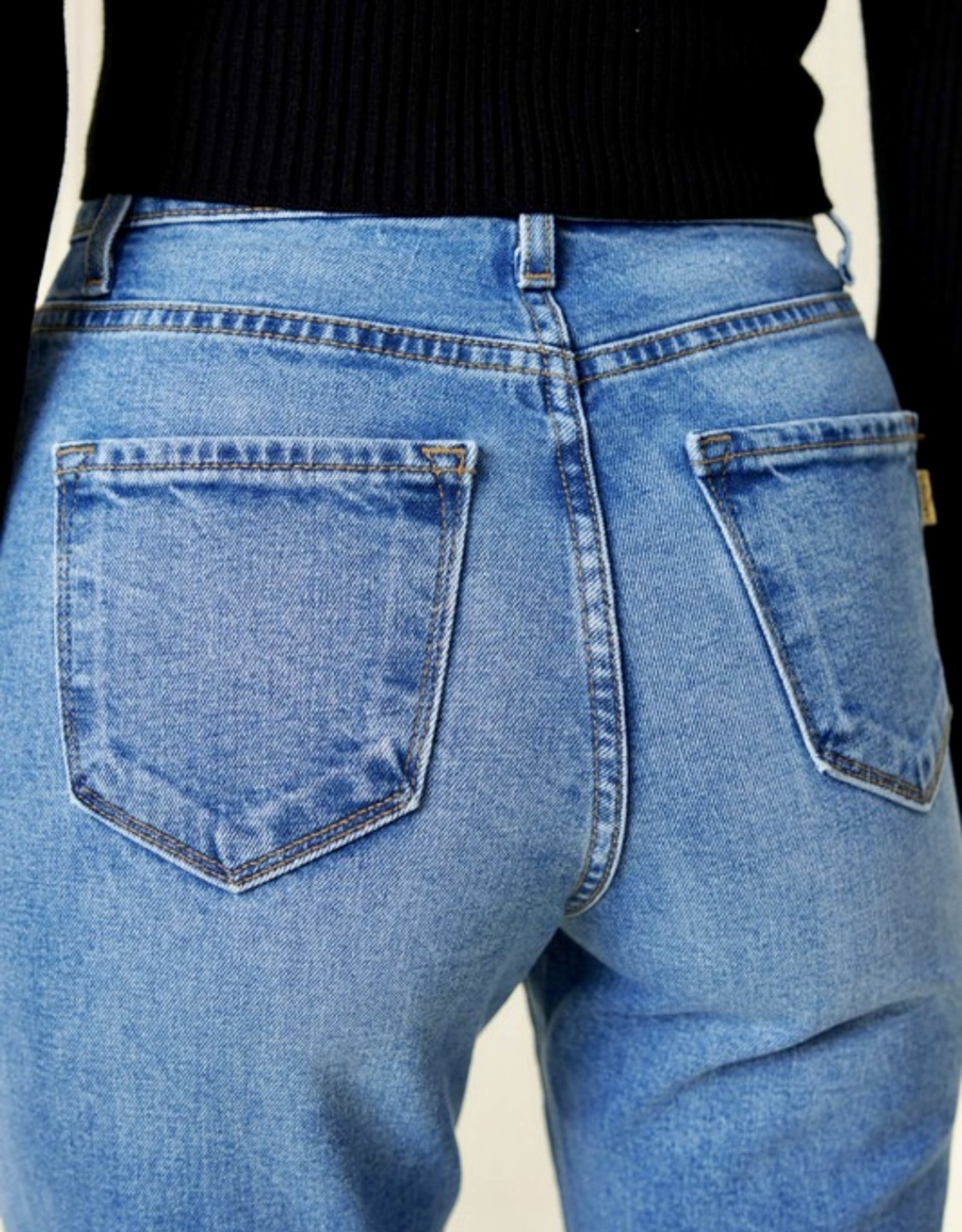 HUSH HANA v stitch high waisted jeans