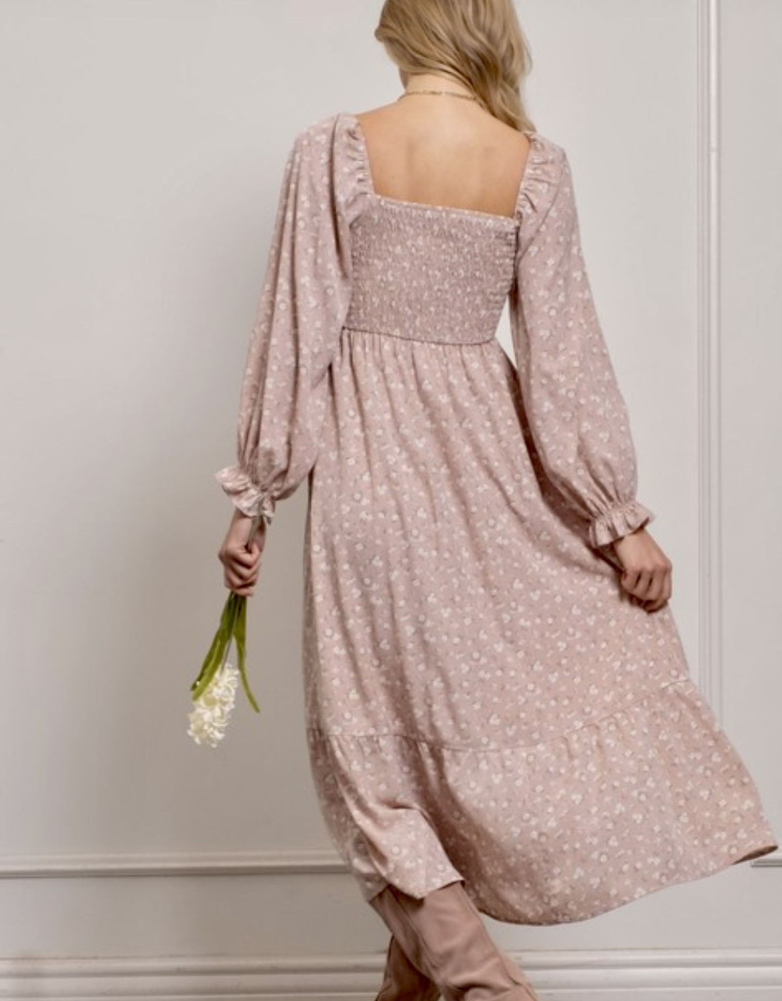 HUSH JESSA midi floral print dress