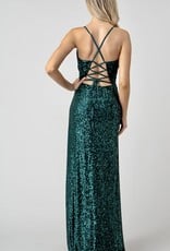 HUSH KATELYN sequin maxi dress