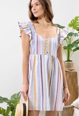 HUSH KARLIE striped dress