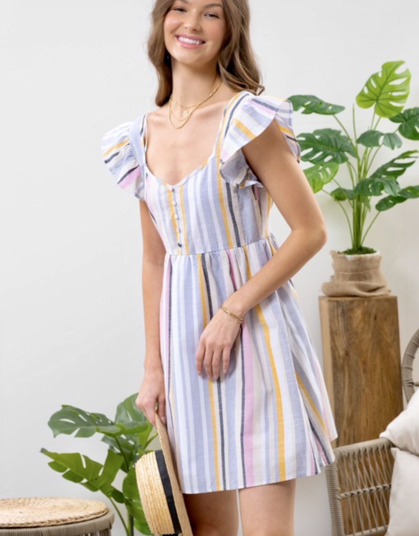 HUSH KARLIE striped dress