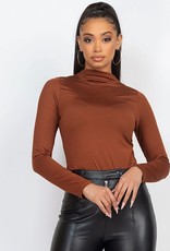 HUSH ZAYNA mock neck L/S basic top