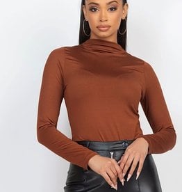 HUSH ZAYNA mock neck L/S basic top