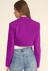 HUSH ZARIA 1 button crop blazer