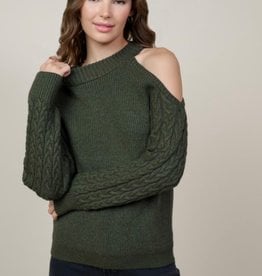 HUSH XIA knit open 1 shoulder sweater